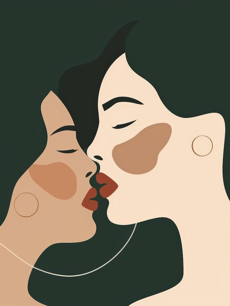 Two Women Kissing 8