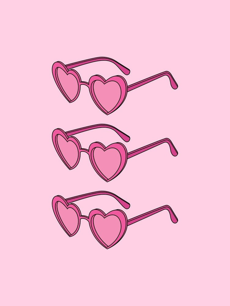 Pink Heart Sunglasses 1