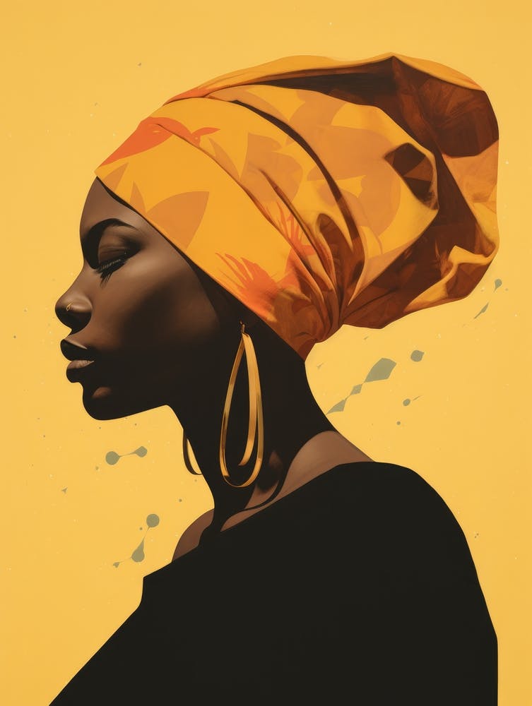 African Woman In Turban 14