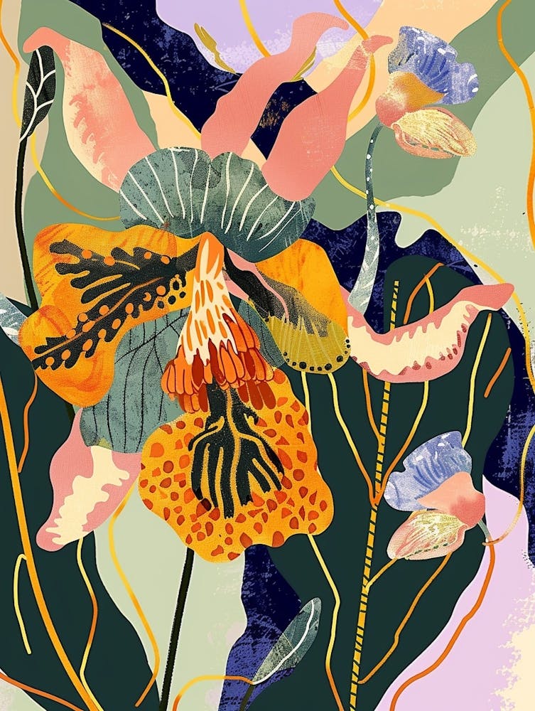 Colourful Flower Illustration Nasturtium 2