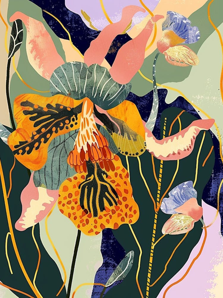 Colourful Flower Illustration Nasturtium 2