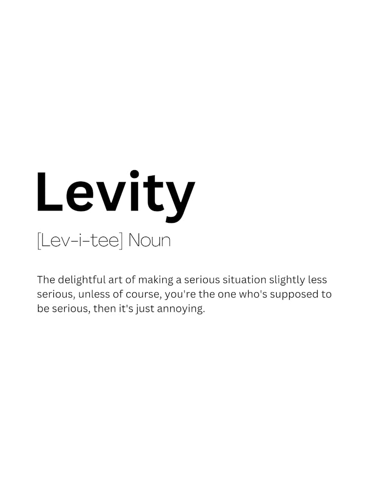 Levity Definition Meaning
