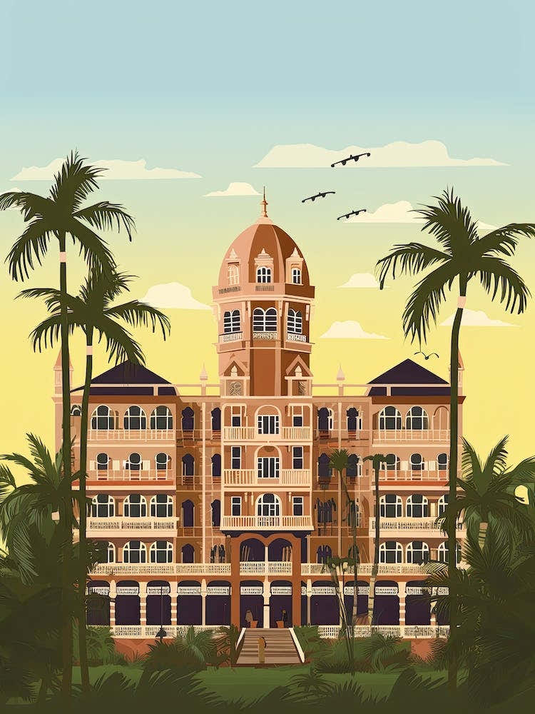 Mumbai India Travel Illustration 4