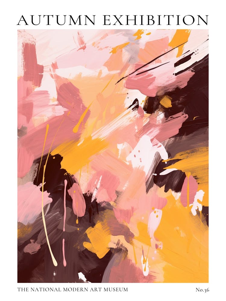 Autumn Exhibition Modern Abstract Poster 36