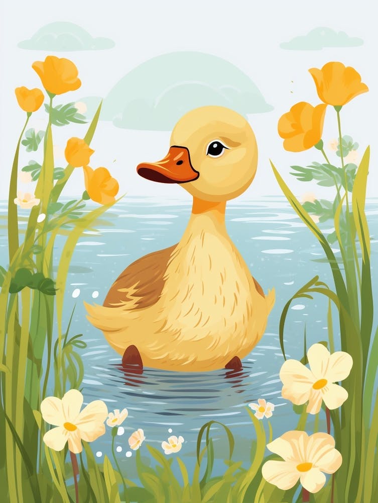 Baby-Tier-Illustration Ente 1