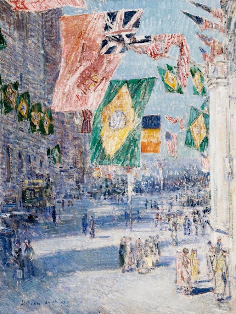 Avenue Of The Allies Brazil, Belgium (1918), Frederick Childe Hassam