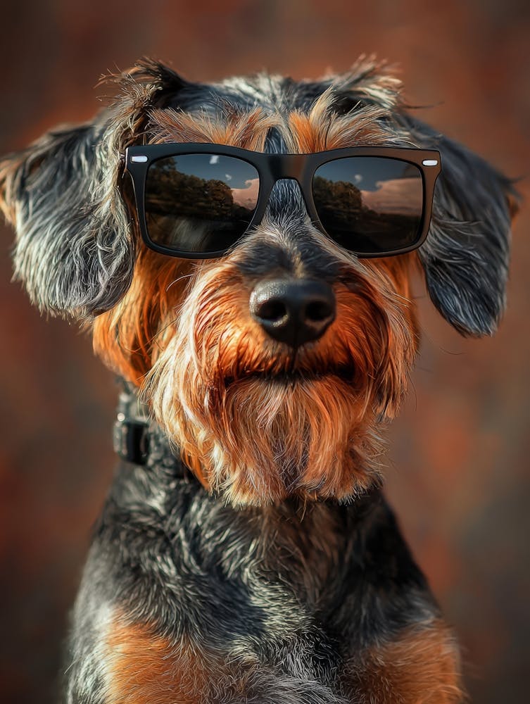 Dachshund In Sunglasses. Generated AI. 4