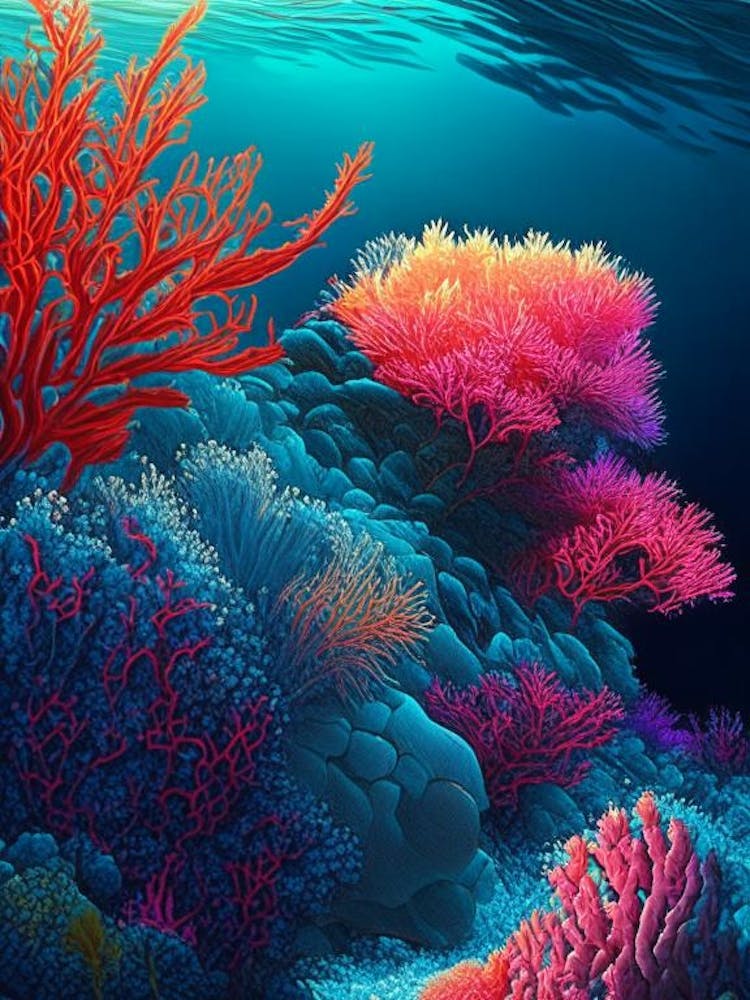 Coral Reef Waterscape Crayon 1