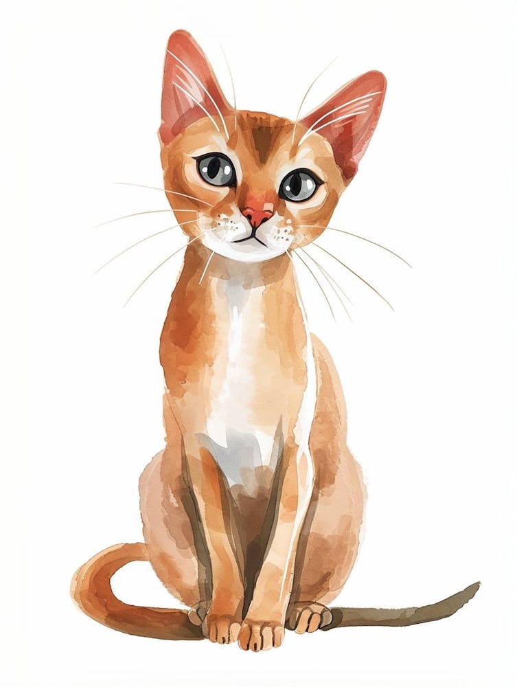 Abyssinian Cat Clipart Illustration 3