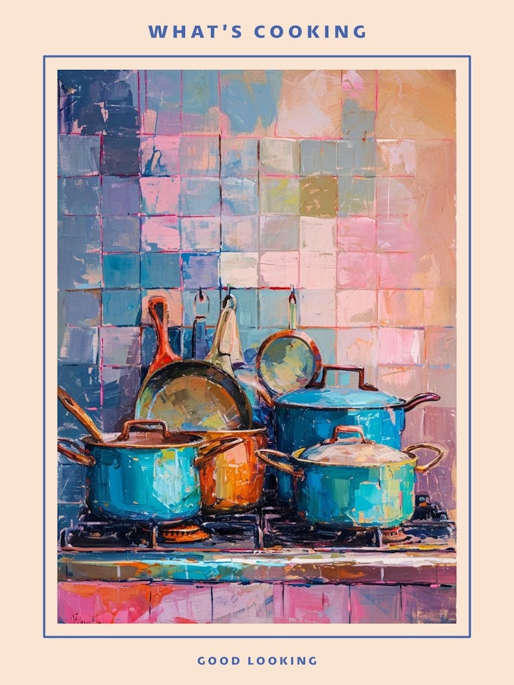 Kitsch Pots & Pans Painting 1 Poster