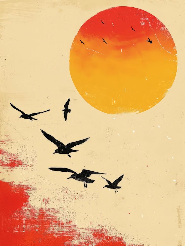 Birds Flying In The Sky