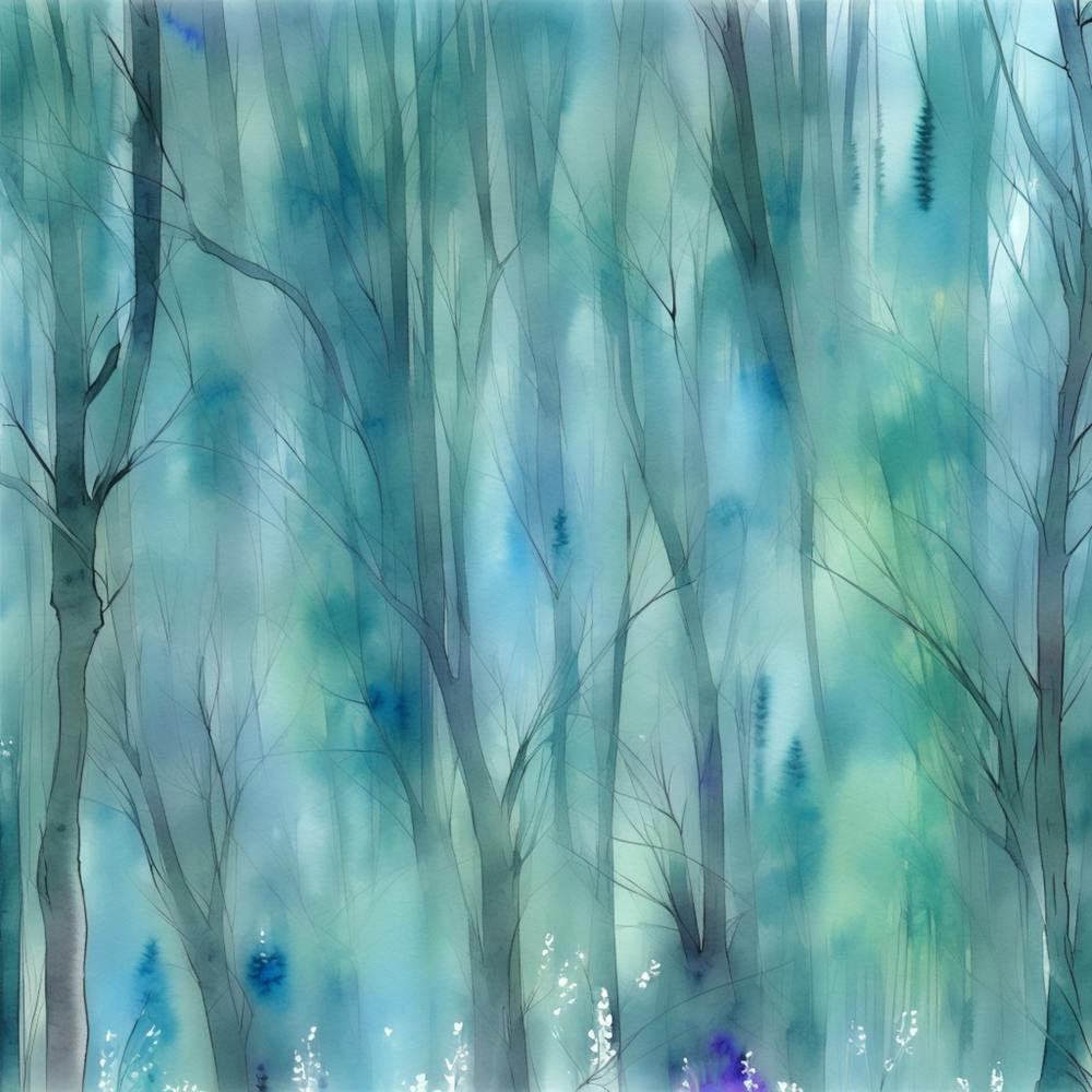 Watercolor Of A Forest