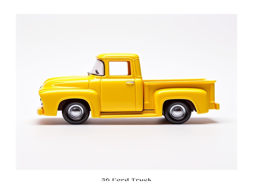 Toy Car 56 Ford Truck Yellow Poster