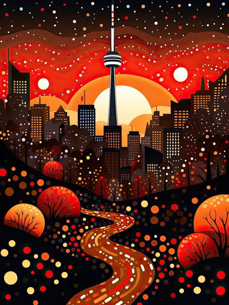 Toronto, Illustration In The Style Of Pop Art 3
