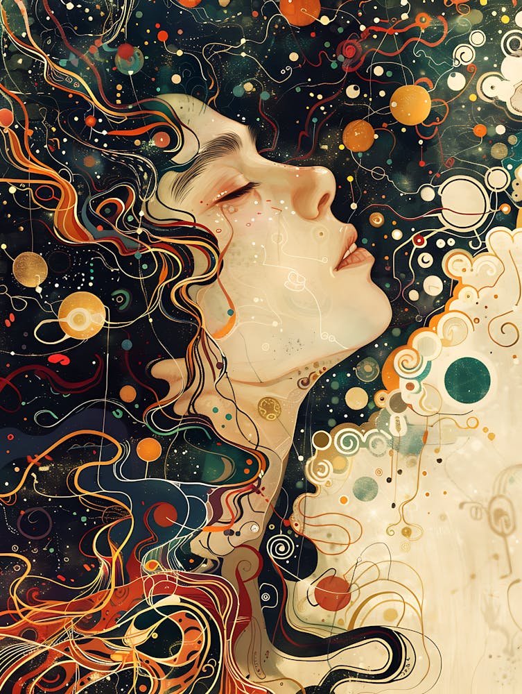 Whimsical Asian Man In Deep 3