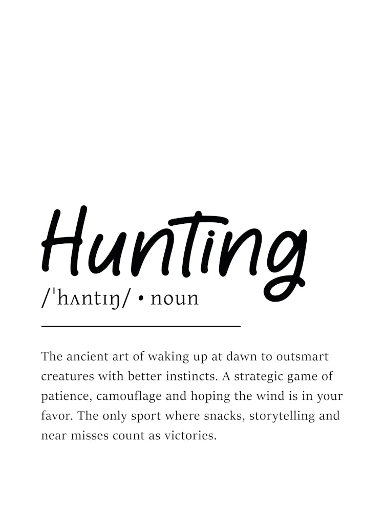 Hunting Definition Poster - Dictionary