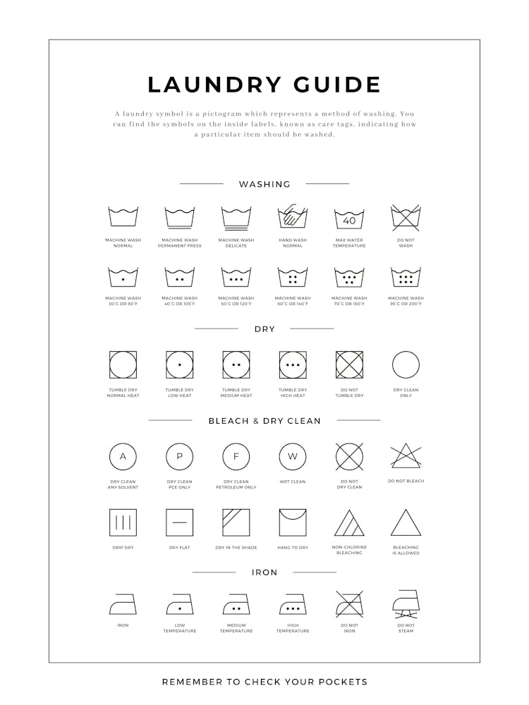 Laundry Poster Black & White