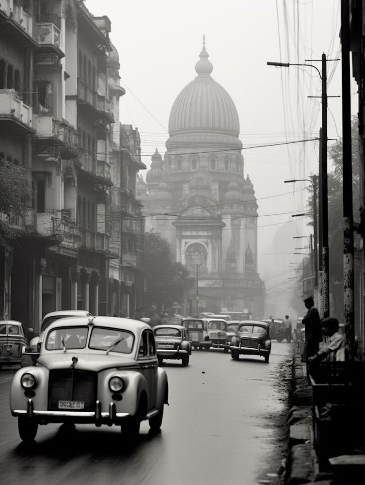 Kolkata, Inde, Vieille Photo Noir Et Blanc 3
