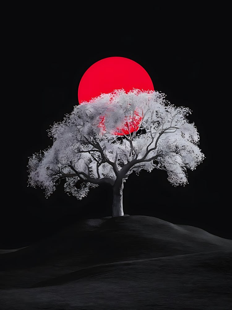 Tree With Red Sun