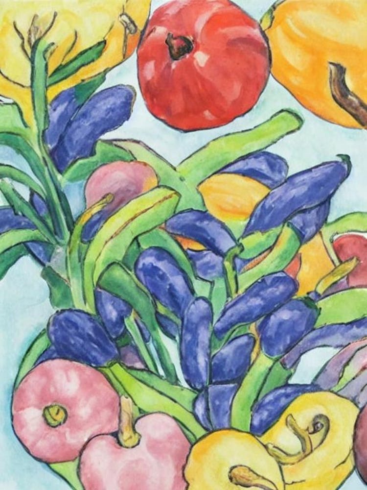 Plantain 1vintage Sketch Fruit