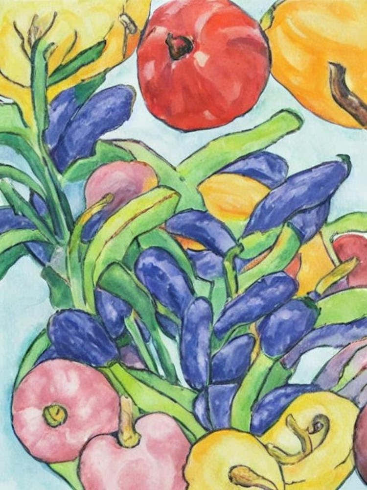 Plantain 1vintage Sketch Fruit