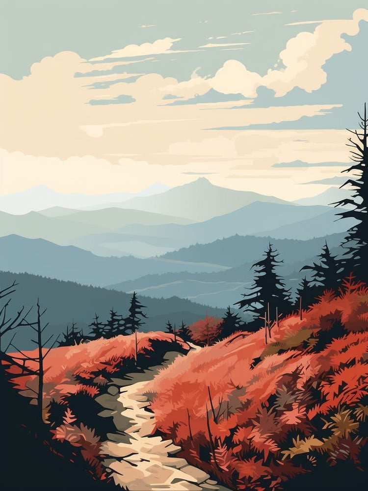 Appalachian Trail Usa 3 Hiking Trail Landscape