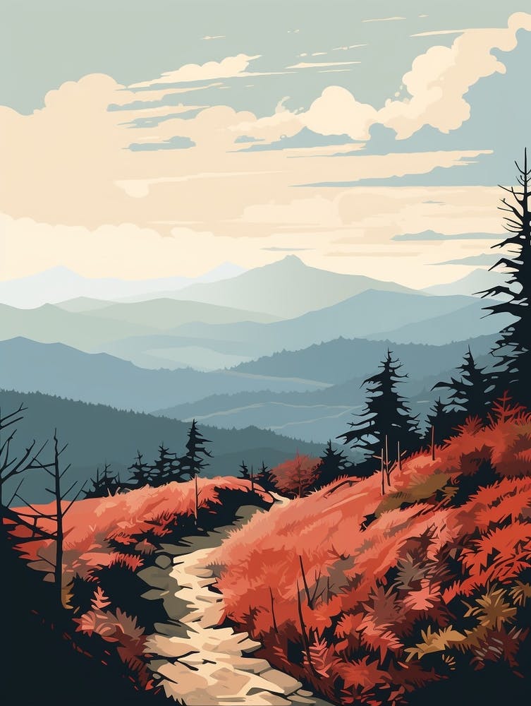 Appalachian Trail Usa 3 Hiking Trail Landscape