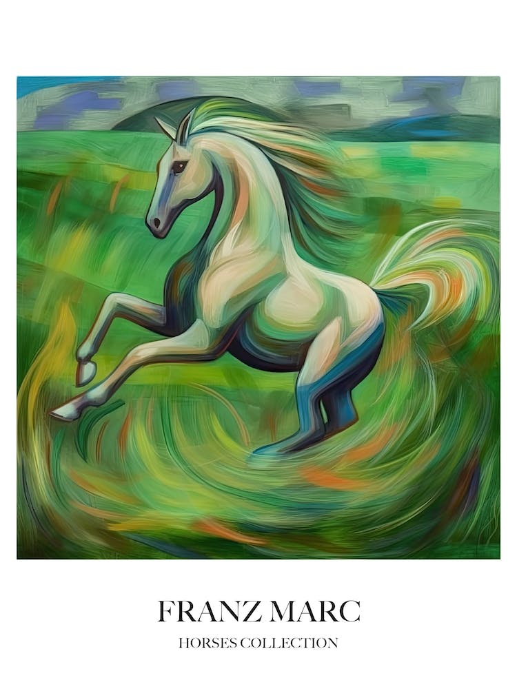 Franz Marc Inspired Horses Collection Painting 07