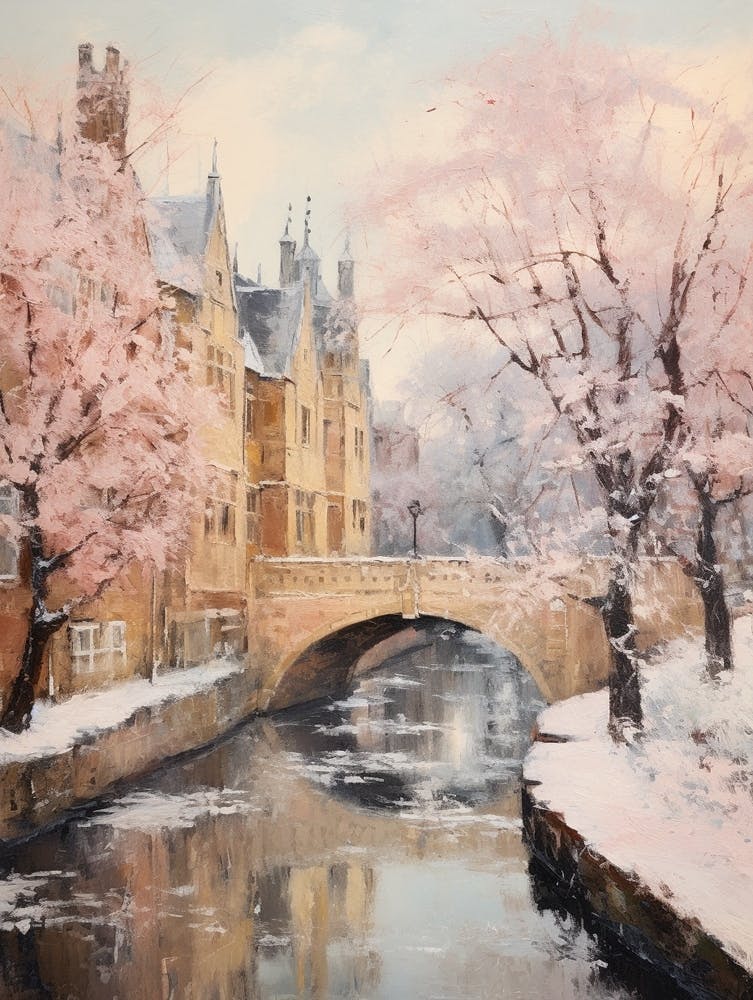 Dreamy Winter Painting Cambridge United Kingdom 3
