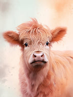 White Cloudy Baby Highland Cow