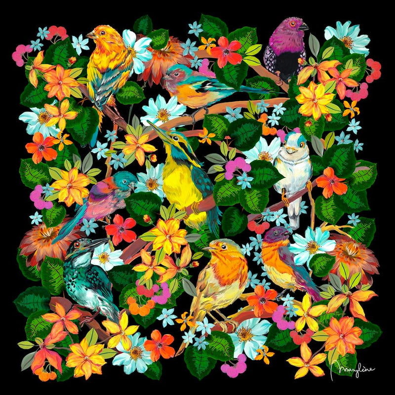 Forest Birds Foliage Square