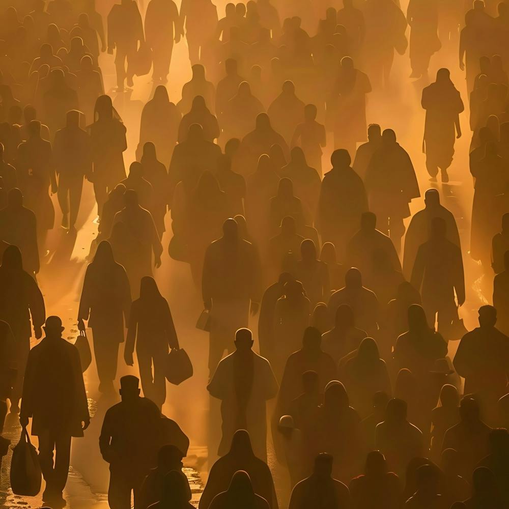 Silhouette Of A Crowd