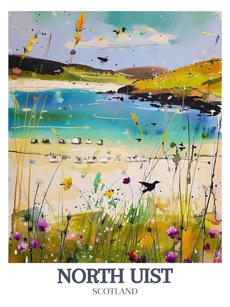 North Uist Art Balranald Nature Reserve Barpa Langass Lochmaddy North Uist Poster North Uist Scotland North Uist Beaches