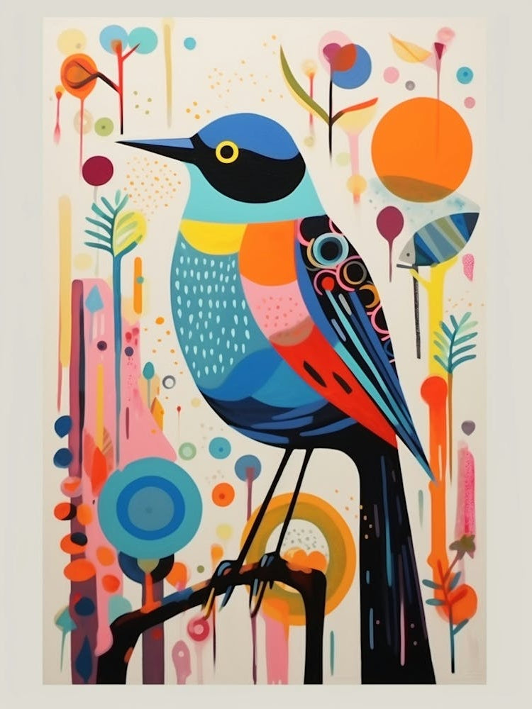 Colourful Scandi Bird Robin 2