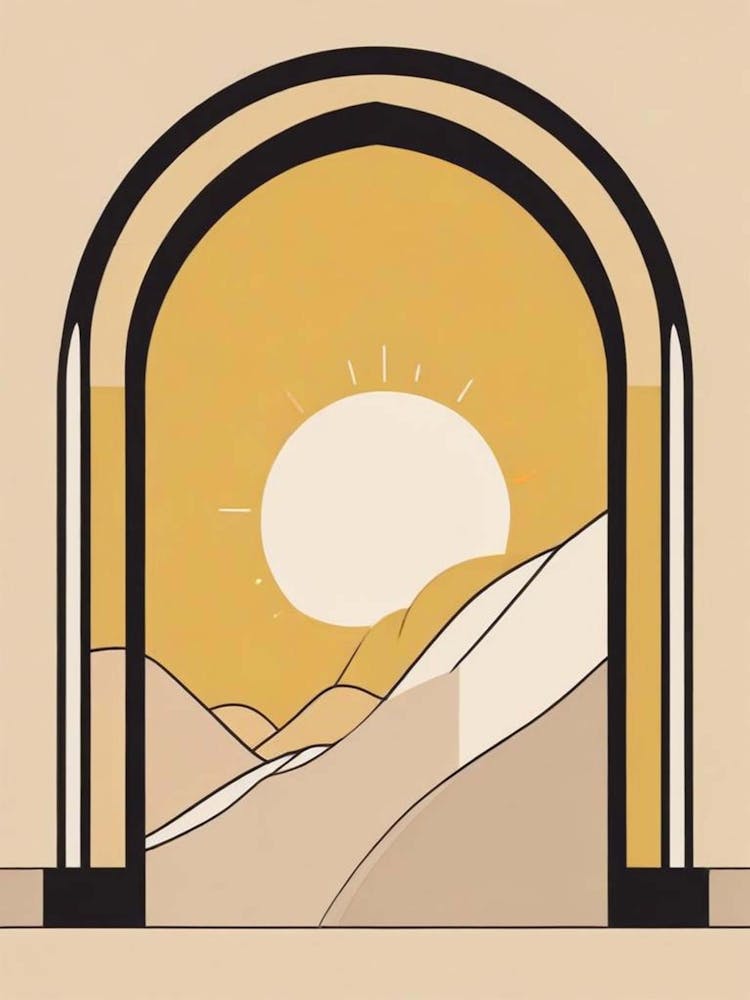 Arches Set Mustard Yellow Dot Sun (1)