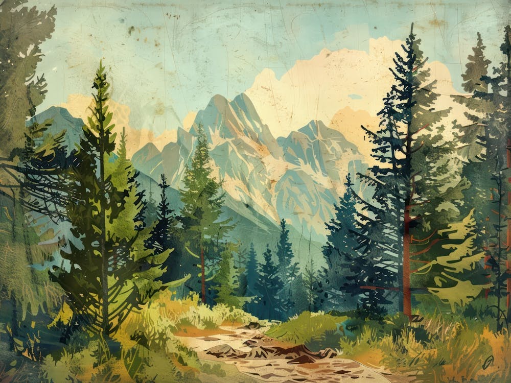 Retro Landscape Illustration 8