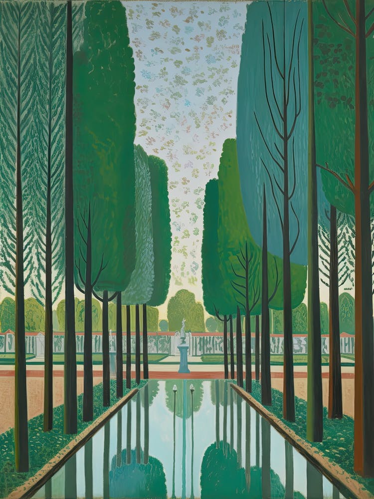 Versailles Garden In France, Painting 8