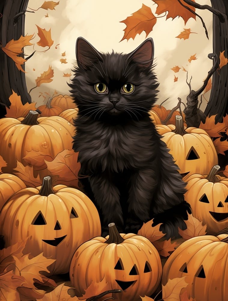 Chat aux Citrouilles 3