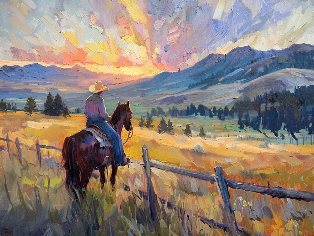 Western Sunset Landscapes Montana 1