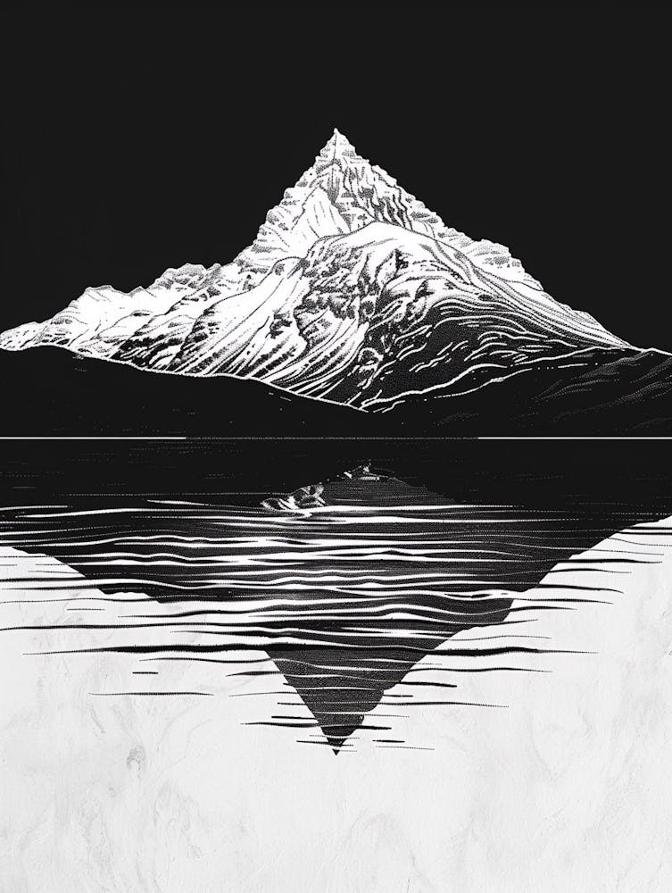 Ben Vorlich Loch Earn Mountain Line Drawing 6