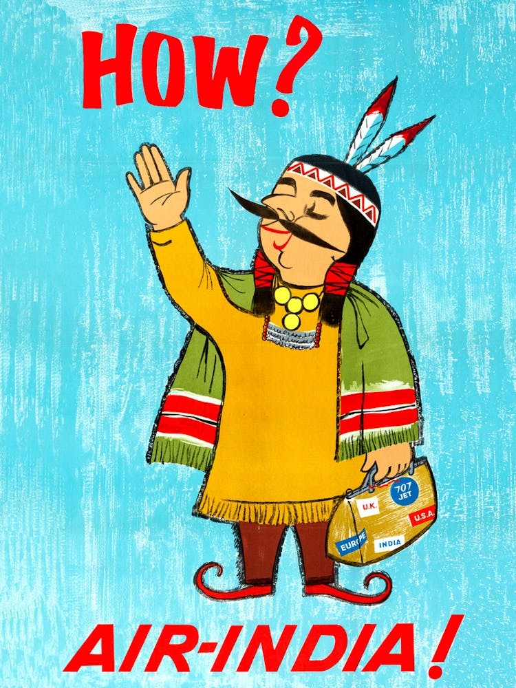 How Air India, Funny Airline Travel Poster
