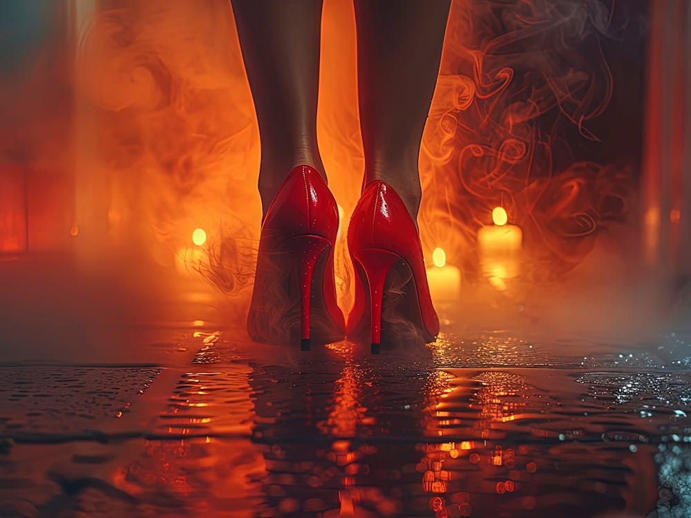 Red High Heeled Shoes
