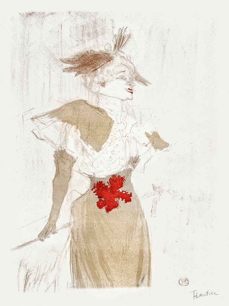 Mademoiselle Marcelle Lender Standing (1895), Henri de Toulouse-Lautrec