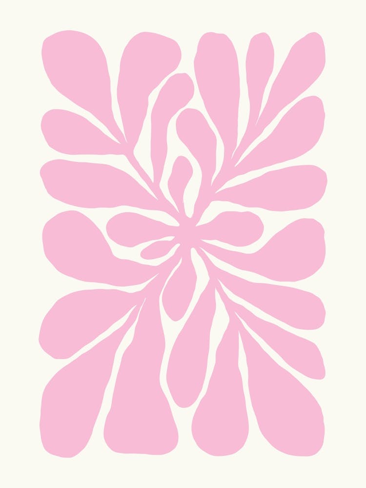 Abstract Botanical Pink