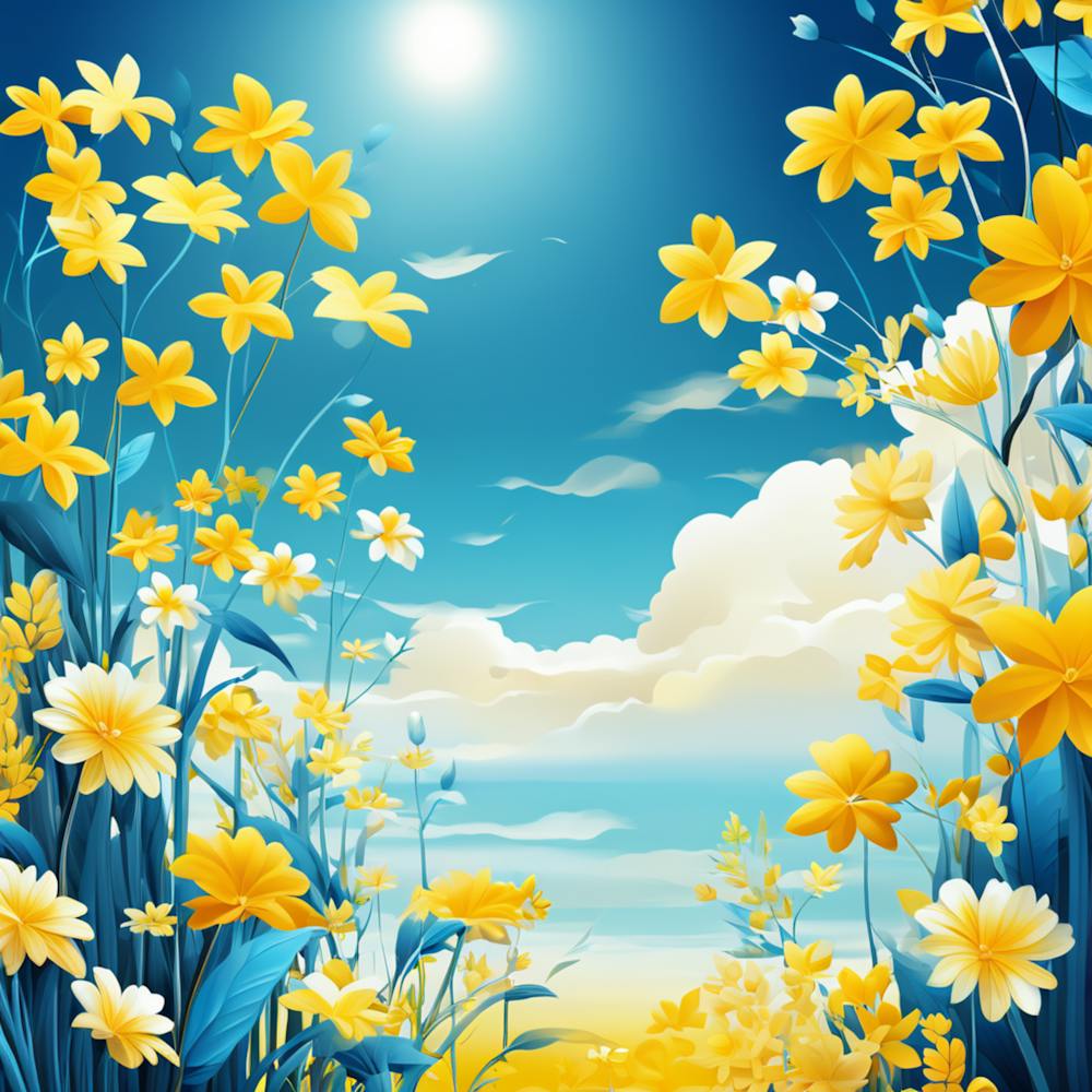 Yellow Flowers In A Field