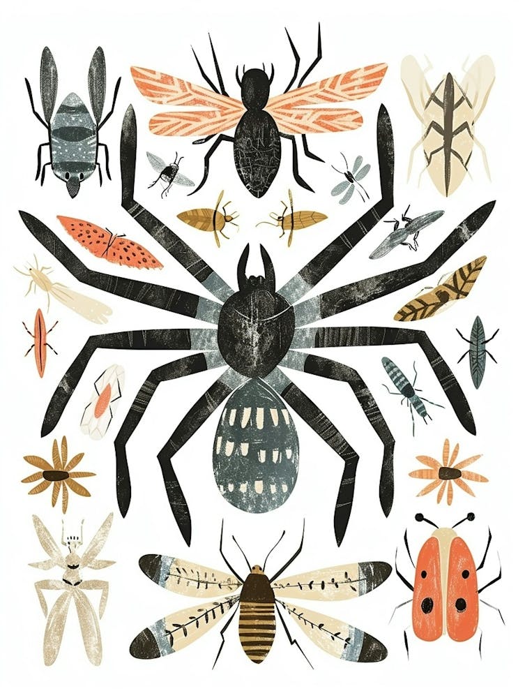 Colourful Insect Illustration Tarantula 6