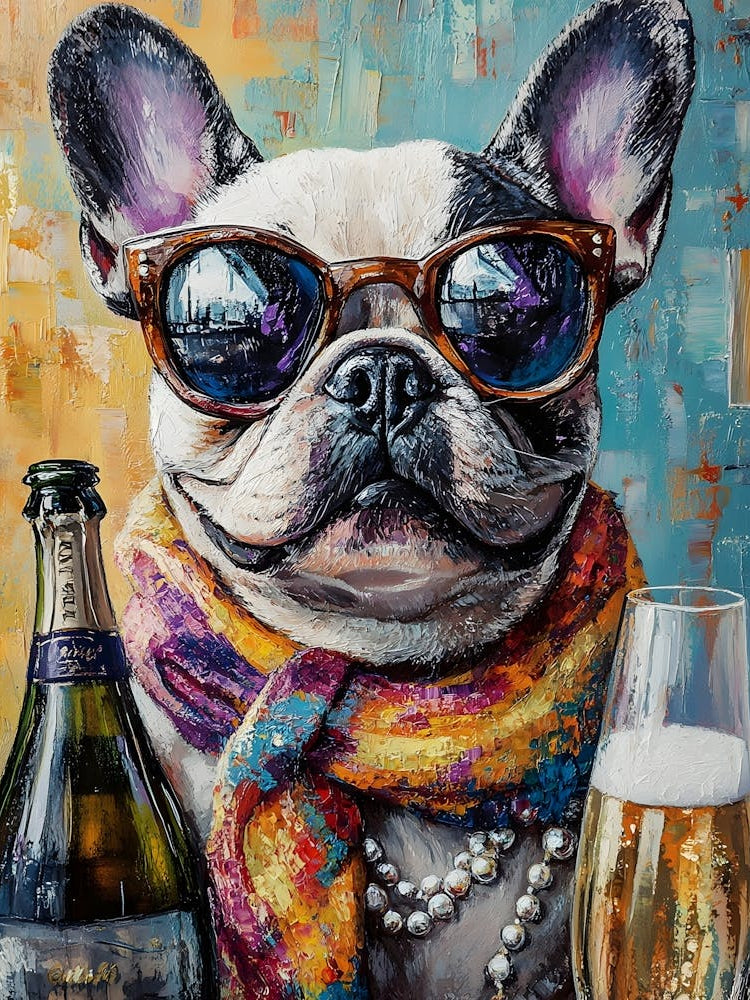 Whimsical Frenchies At The Bar 3