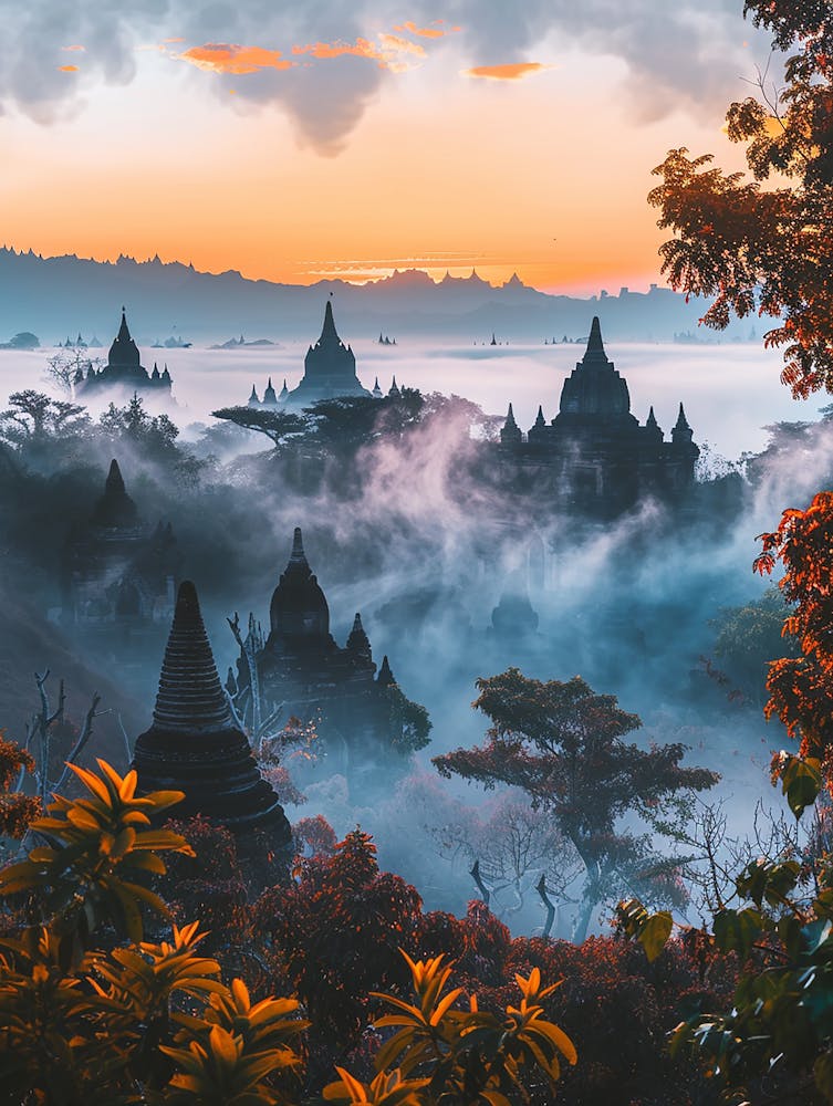 Sunrise In Bagan, Myanmar 1