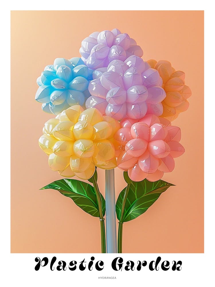 Dreamy Inflatable Flowers Poster Hydrangea 2