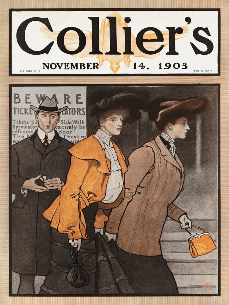 Collier's November 14 (1903) Chromolithograph, Edward Penfield